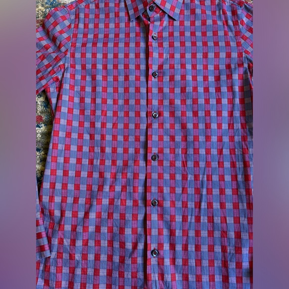 Prada Men’s Plaid Long-Sleeve Shirt - Picture 4 of 11